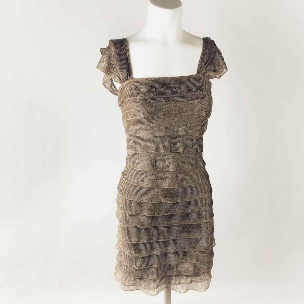 Max Studio Ruffle Bandage Bodycon Dress NWOT XS